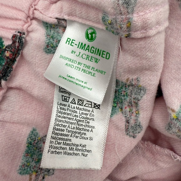 J Crew Factory Flannel Sleepwear Pants Red Car Christmas Tree Pink Size M - Picture 8 of 9